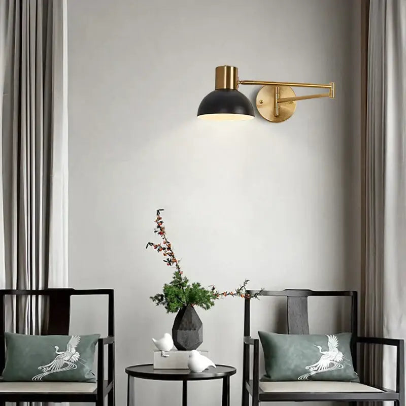 Brass Telescopic Swing-Arm Wall Lamp