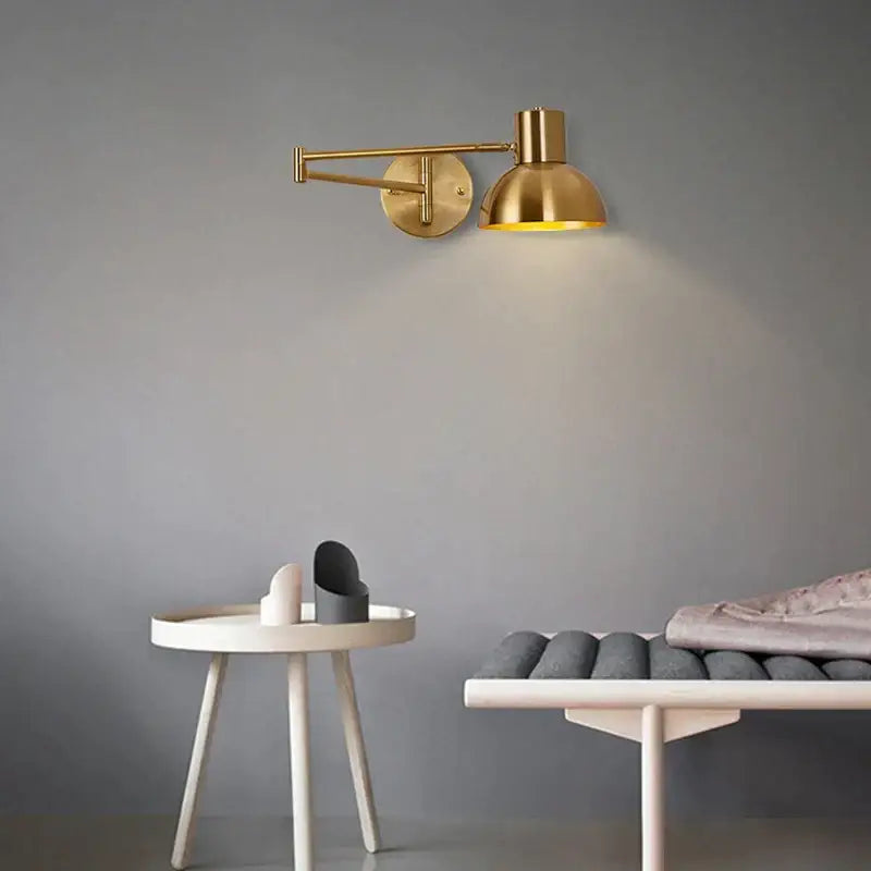 Brass Telescopic Swing-Arm Wall Lamp