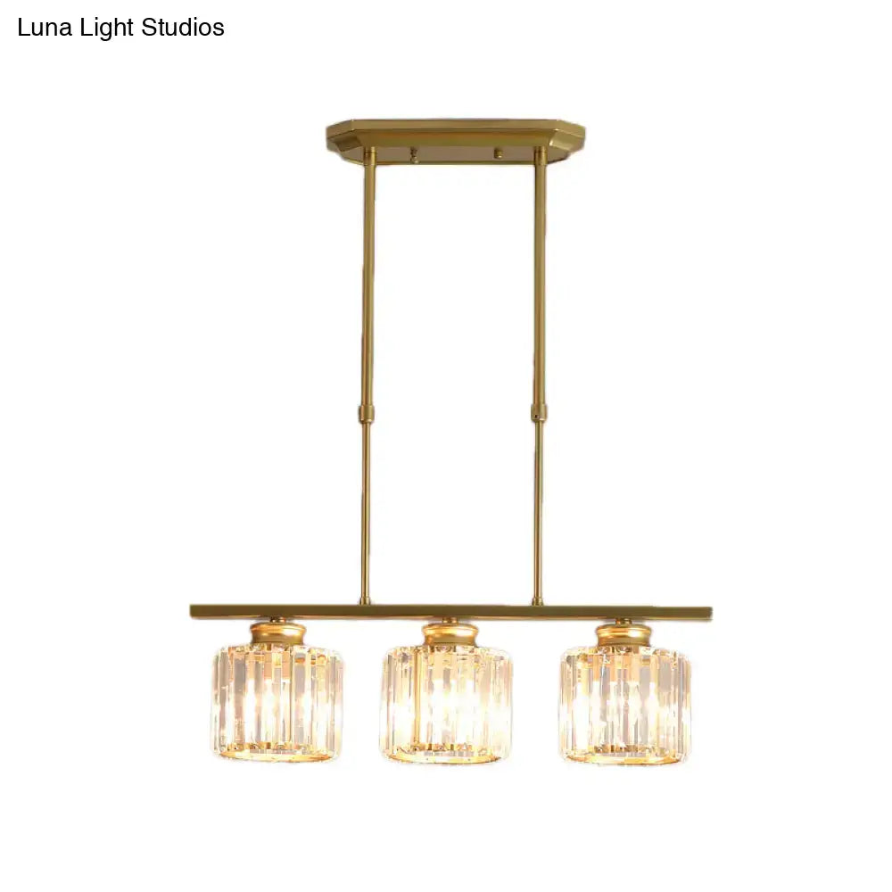Brass Crystal Pendant Light
