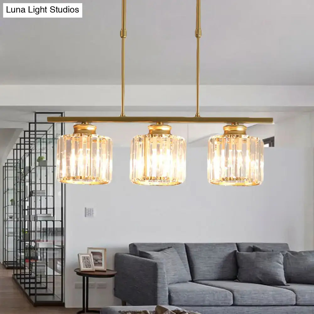 Brass Crystal Pendant Light
