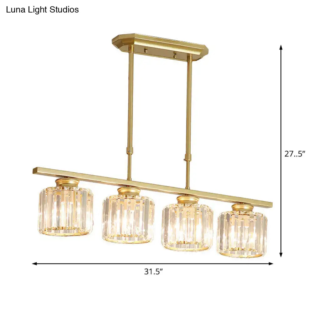Brass Crystal Pendant Light