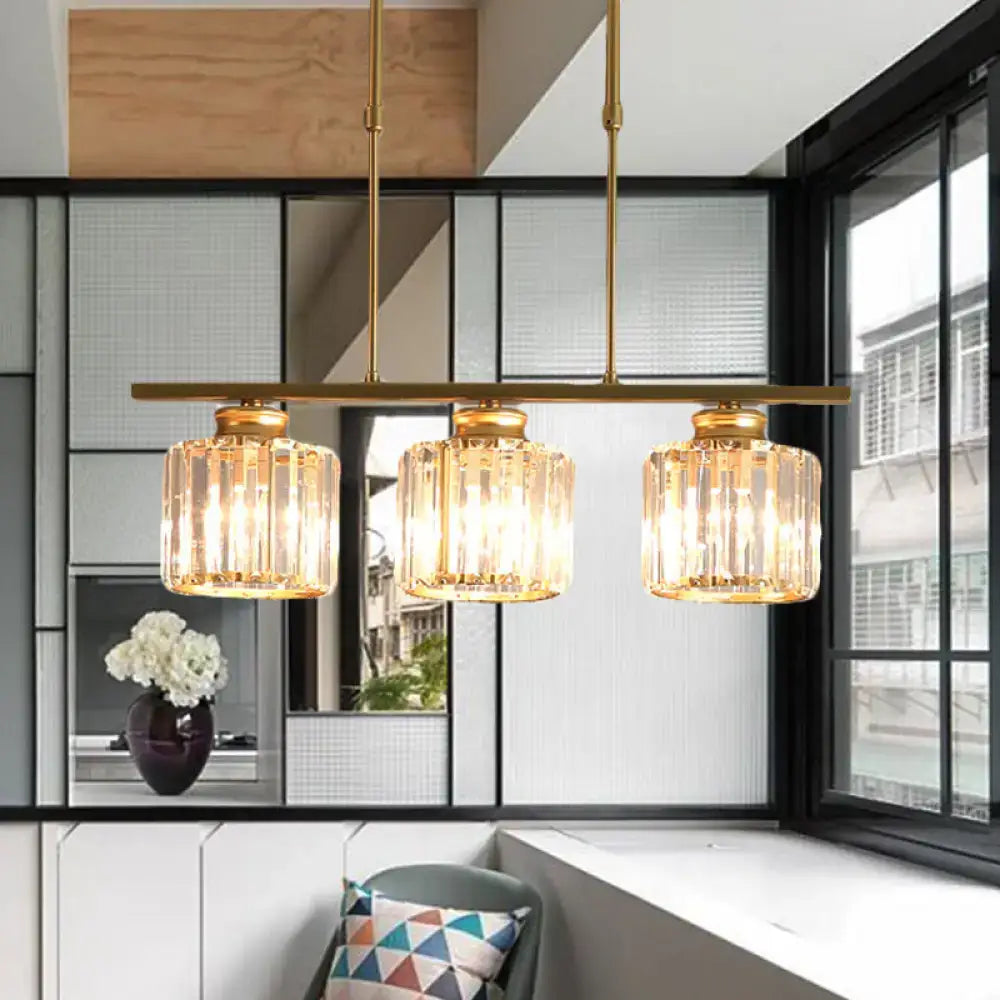 Brass Crystal Pendant Light