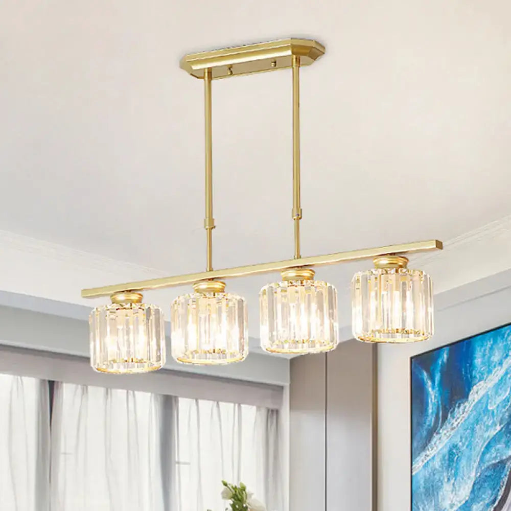 Brass Crystal Pendant Light