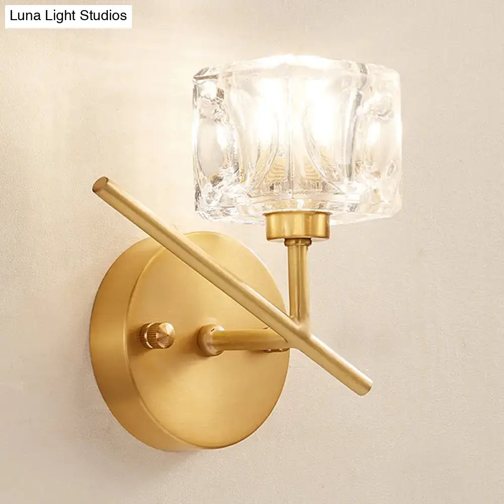 Brass Crystal Shade Light