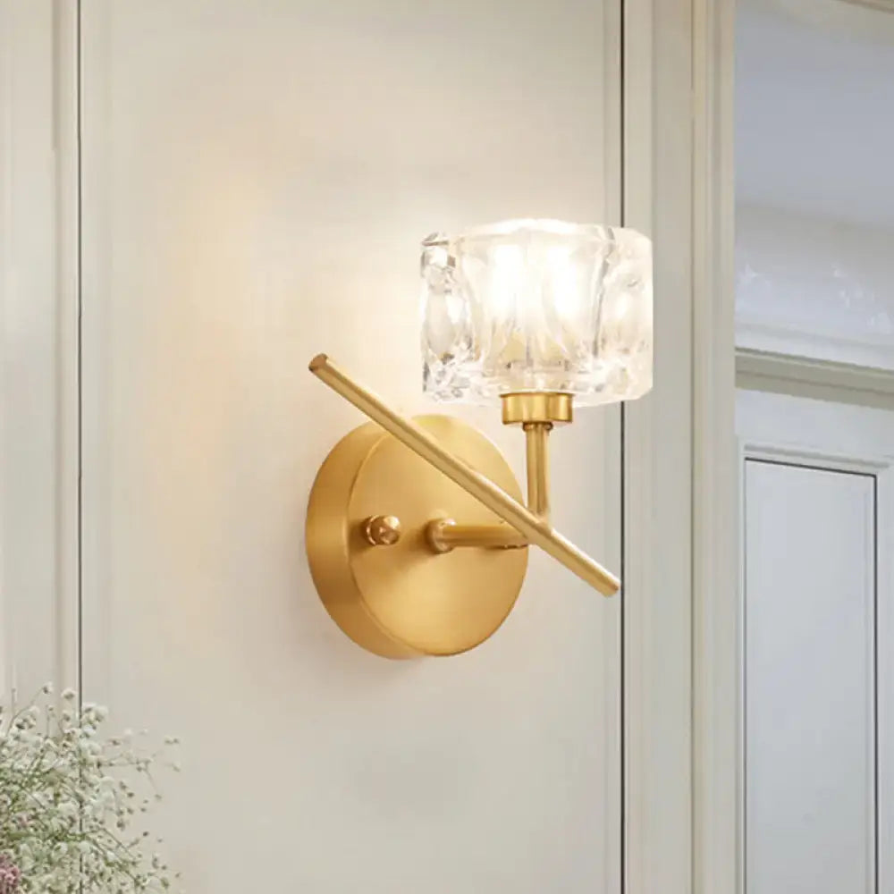 Brass Crystal Shade Light