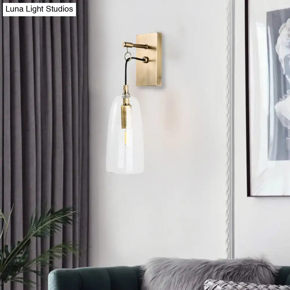 Brass Glass Sconce Lamp