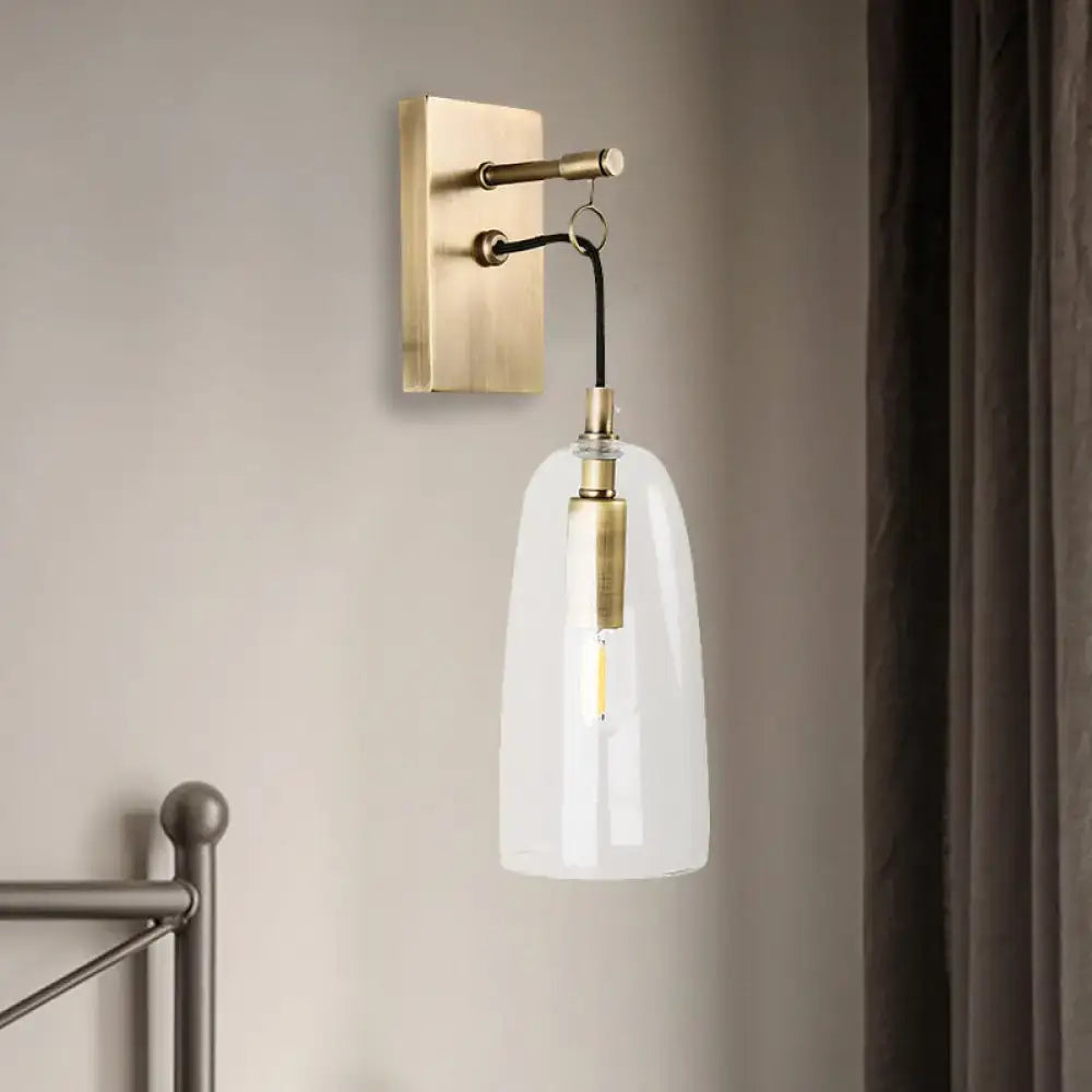 Brass Glass Sconce Lamp
