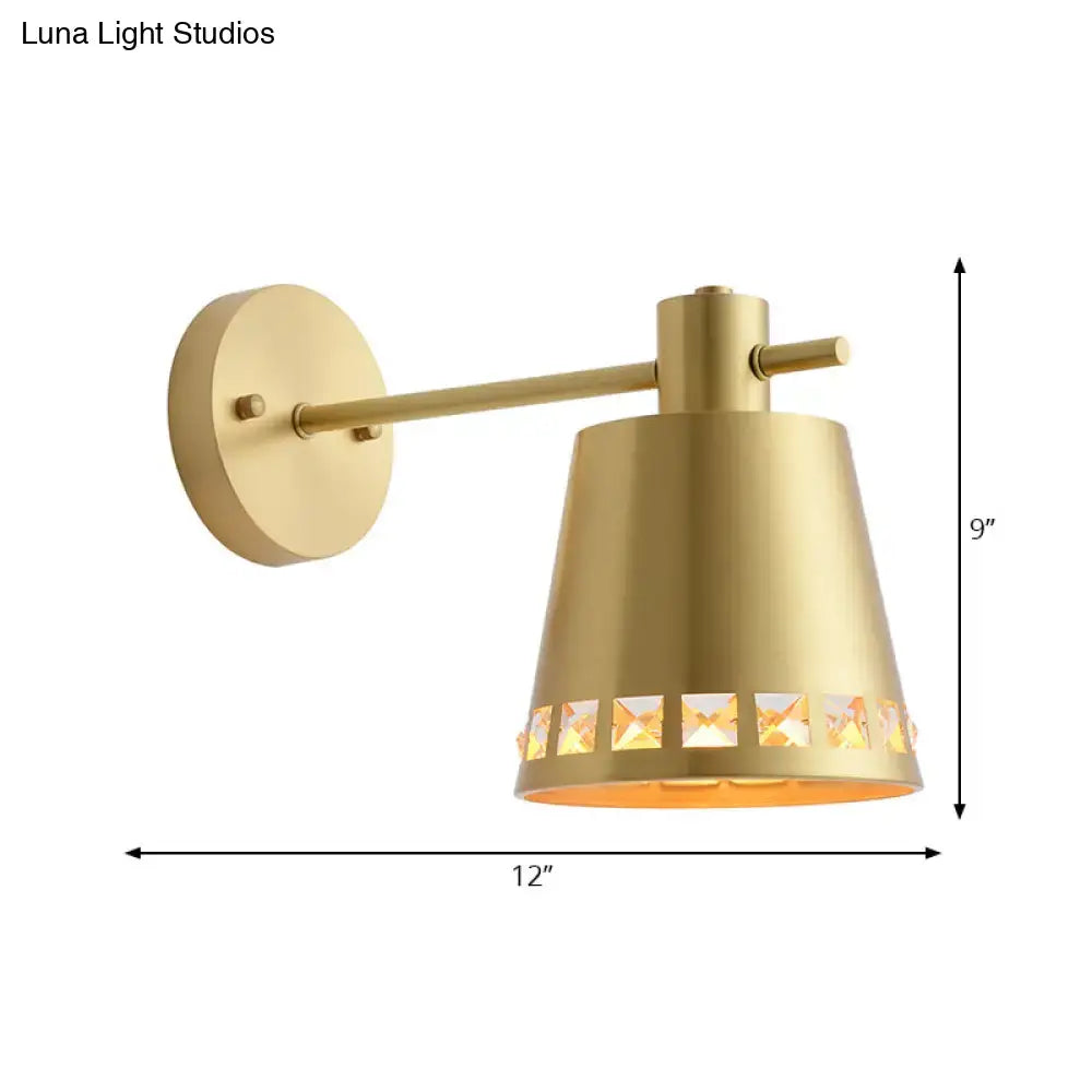 Brass Crystal Accent Light