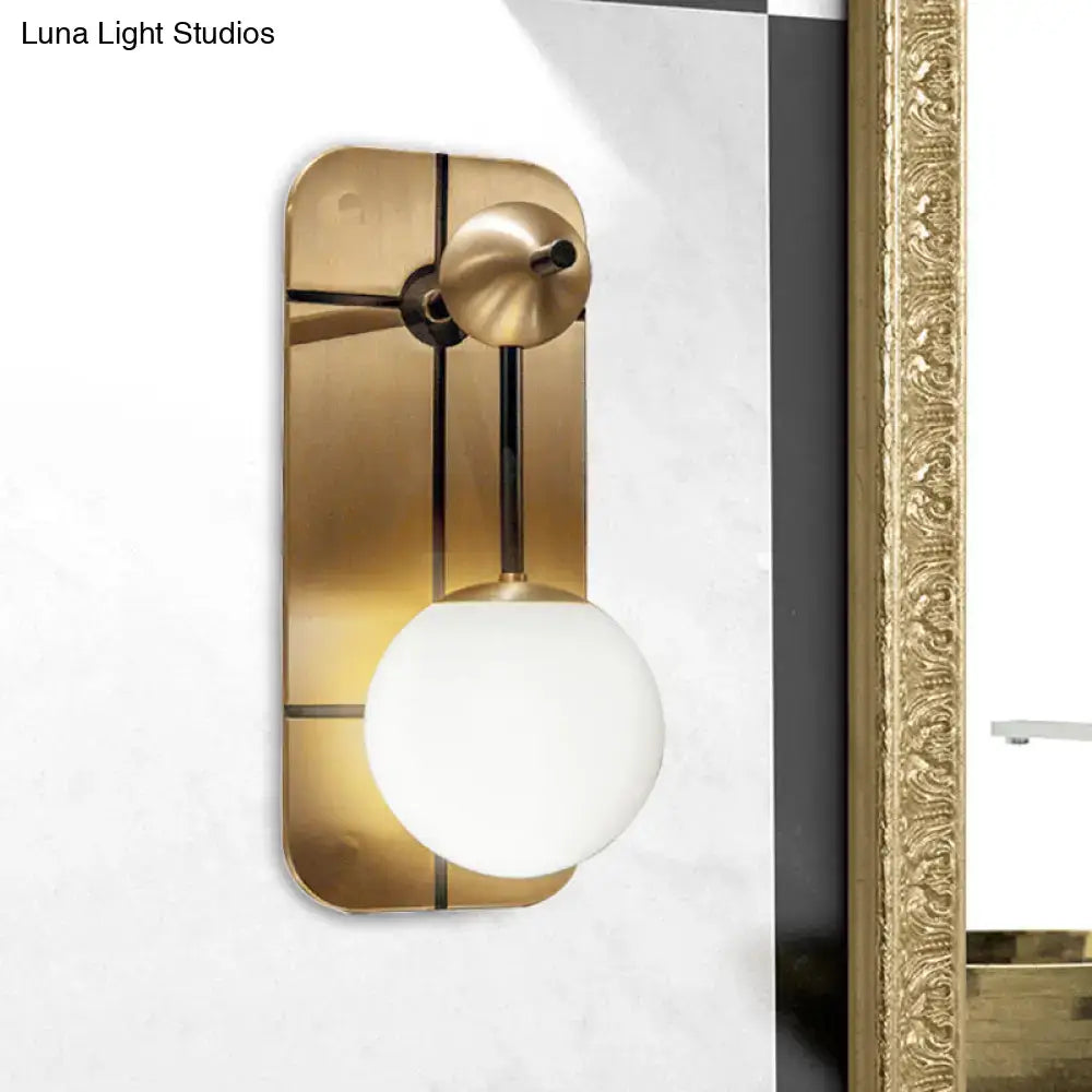 Brass Opal Wall Sconce for Hallway Bedroom
