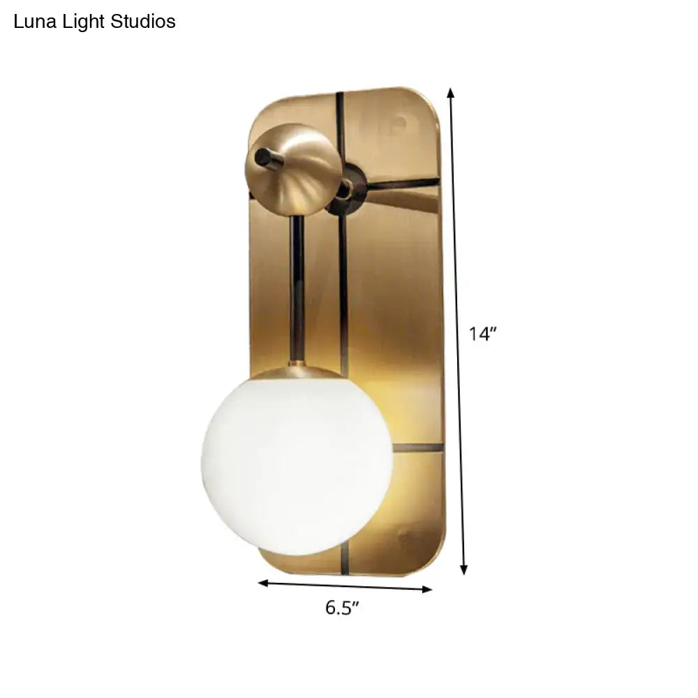 Brass Opal Wall Sconce for Hallway Bedroom