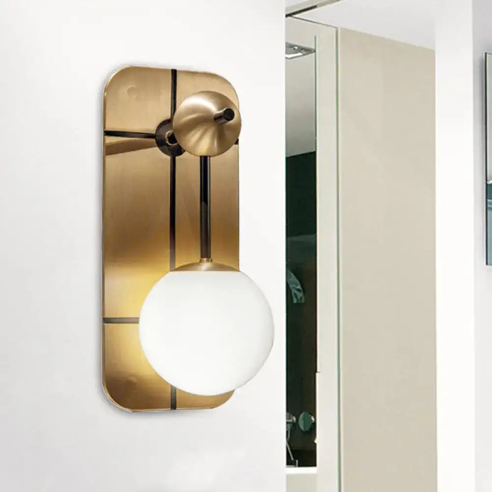 Brass Opal Wall Sconce for Hallway Bedroom