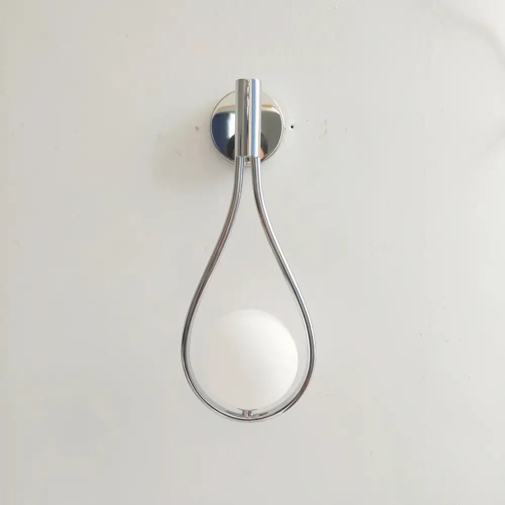 Brass Teardrop Glass Sconce