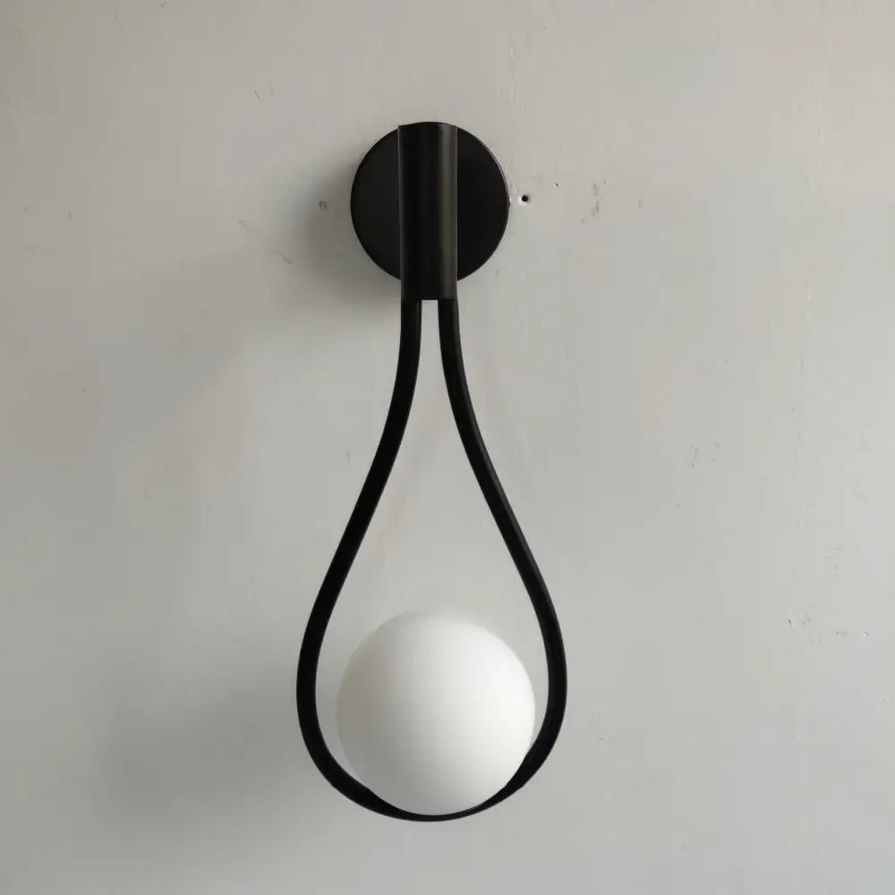 Brass Teardrop Glass Sconce