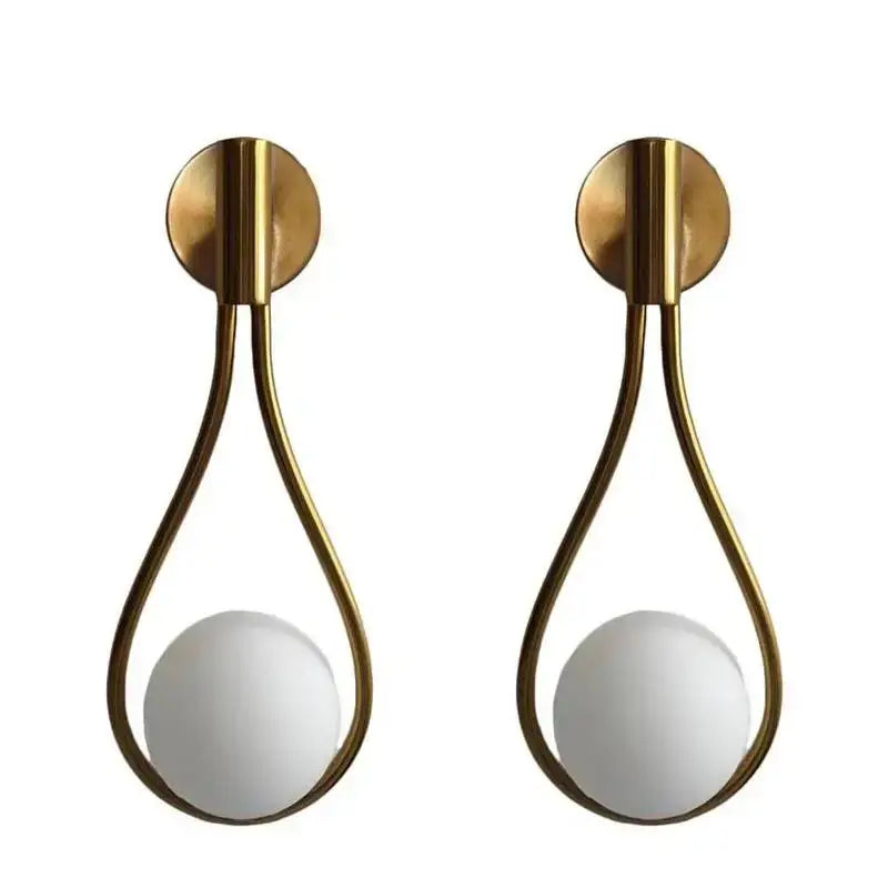 Brass Teardrop Glass Sconce