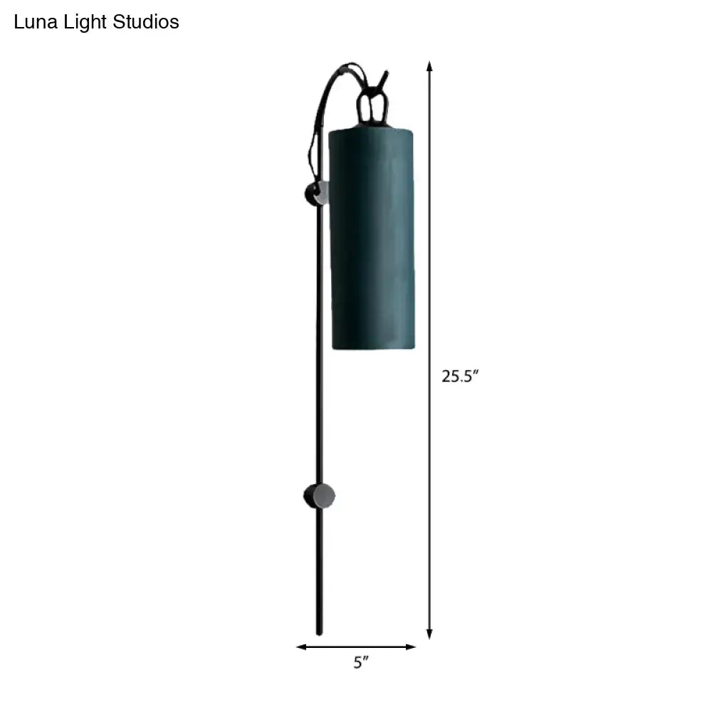 Brass White Tube Sconce