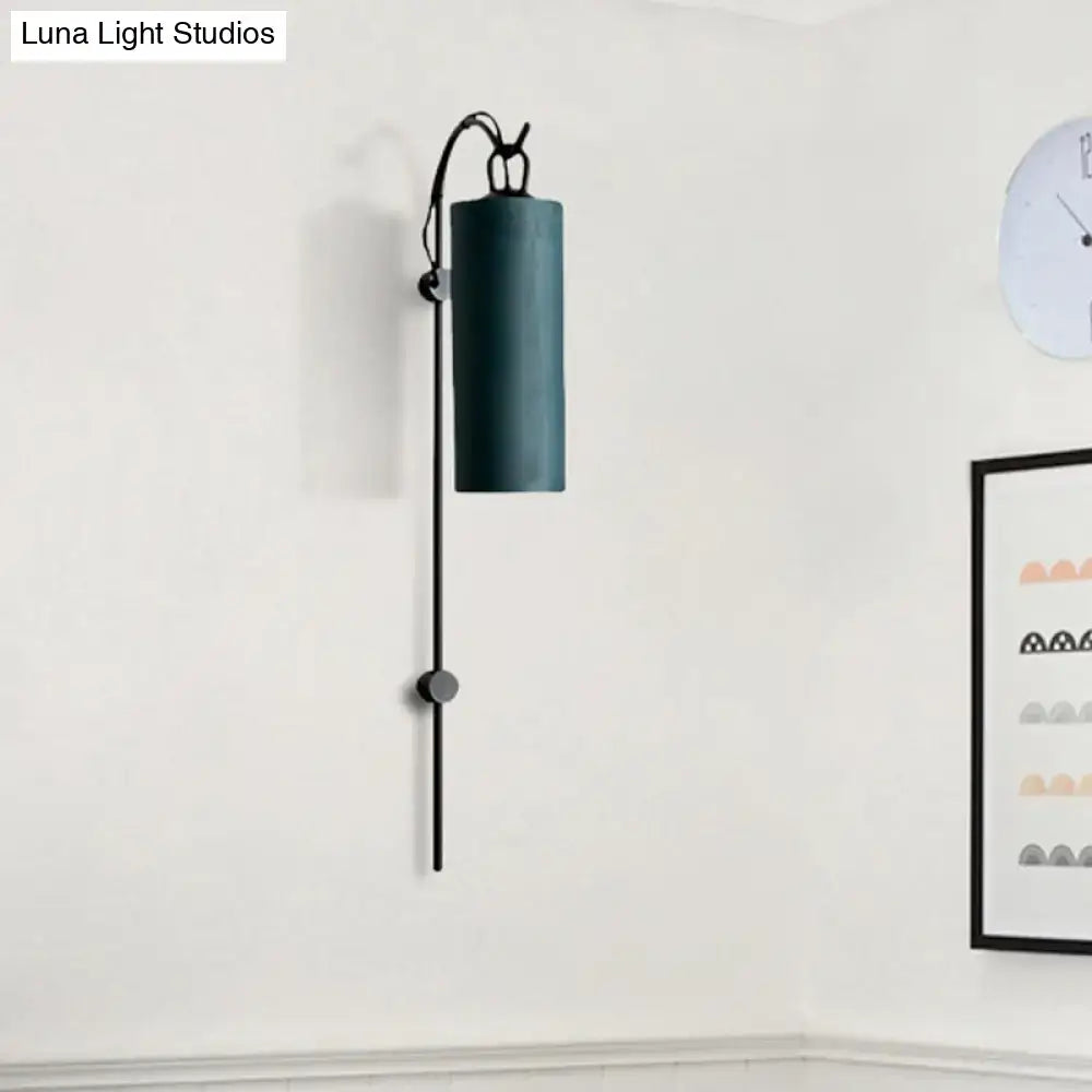 Brass White Tube Sconce