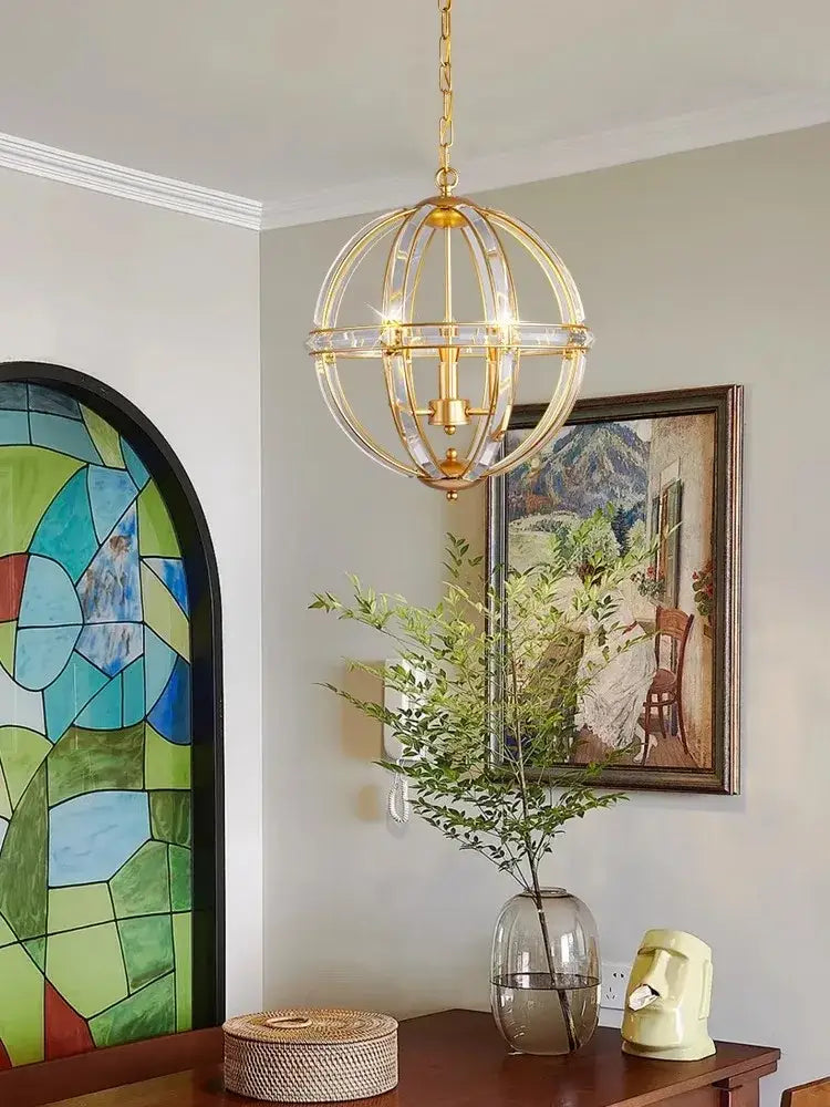 Bronze Globe LED Chandelier
