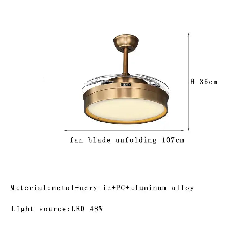 Bronze Circular Ceiling Fan