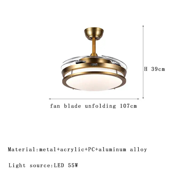 Bronze Circular Ceiling Fan