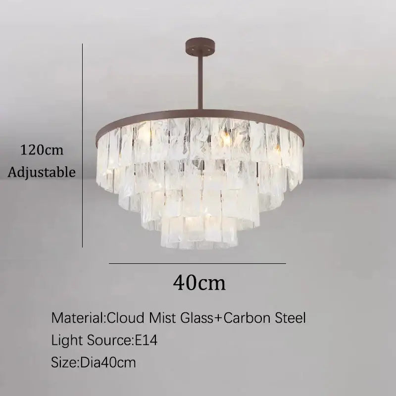 Bronze Cloud Glass Pendant