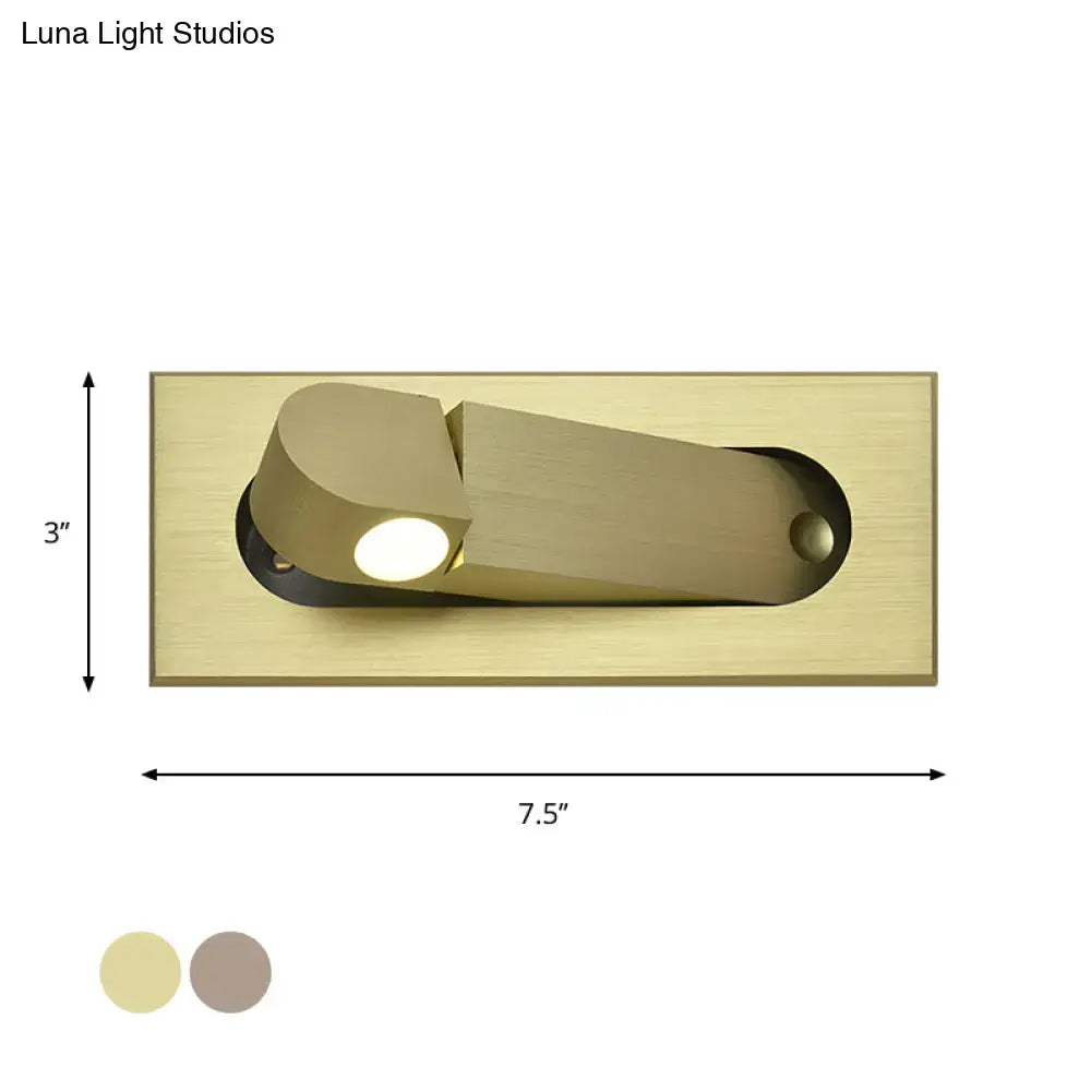 Bronze Rectangular Rotatable Wall Lamp