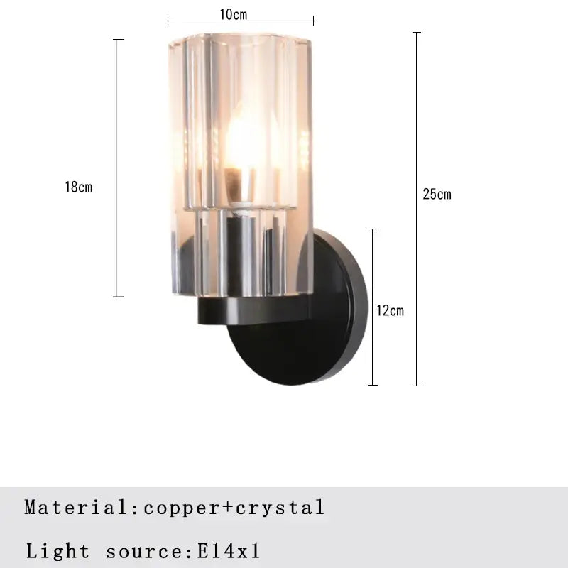 Bronze Copper Crystal Sconce