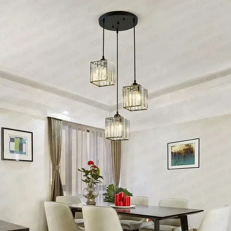 Crystal Trio Pendant Light