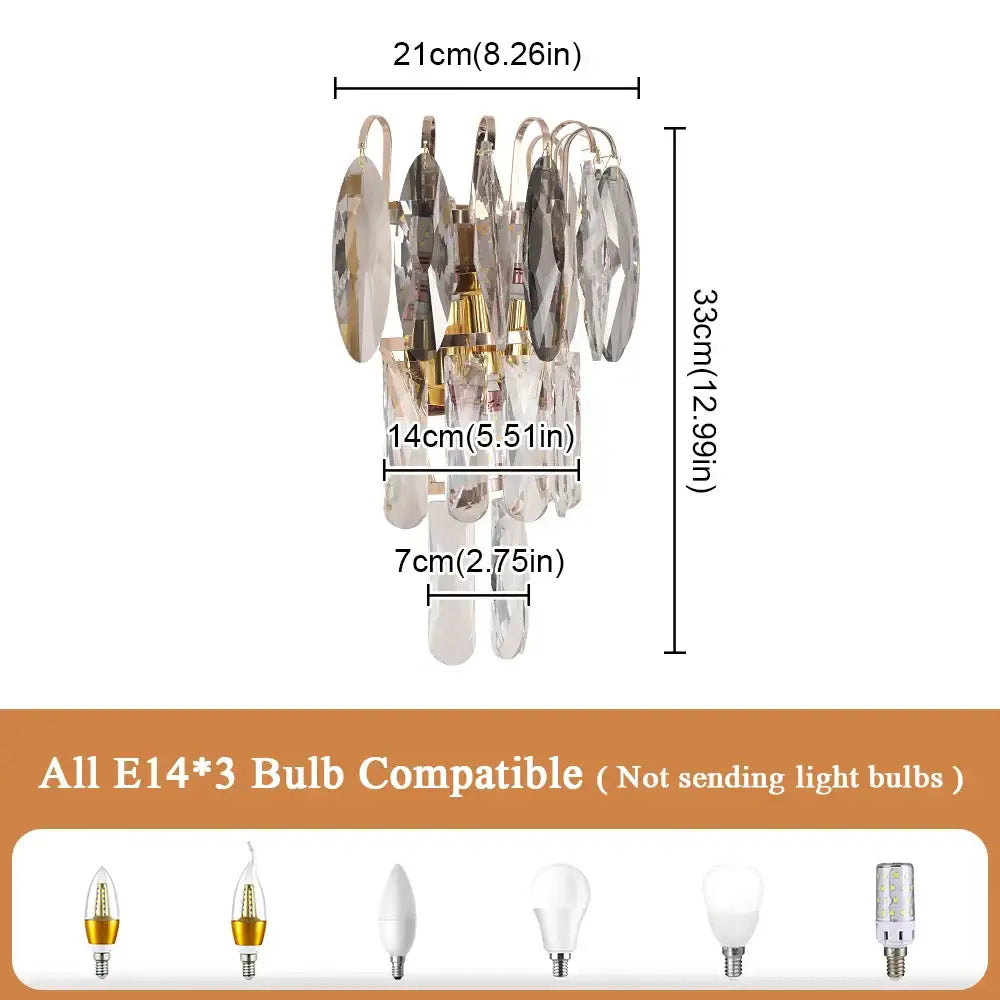 Bronze Crystal Wall Light