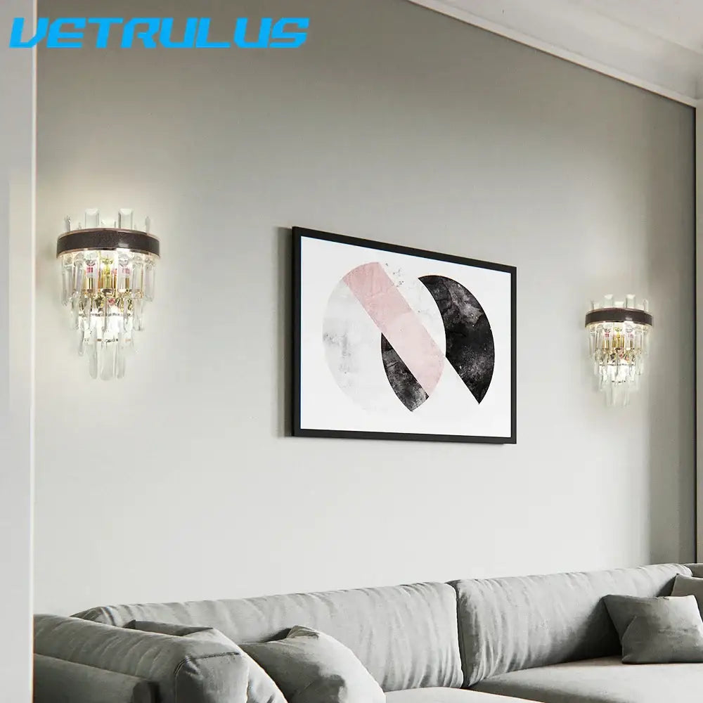 Bronze Crystal Wall Light