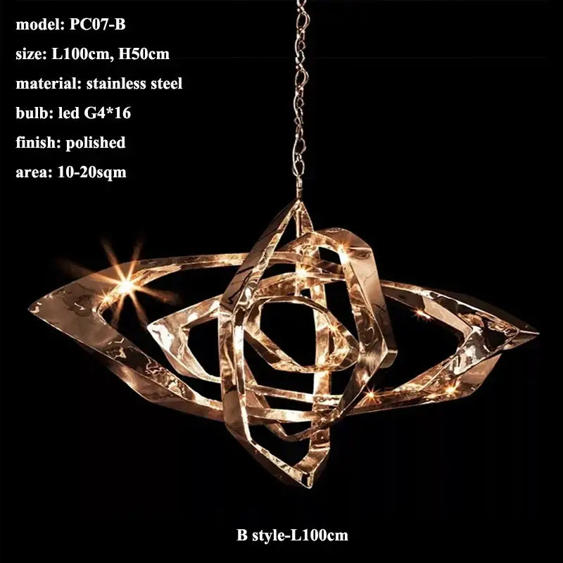 Bronze Geometric Pendant Light