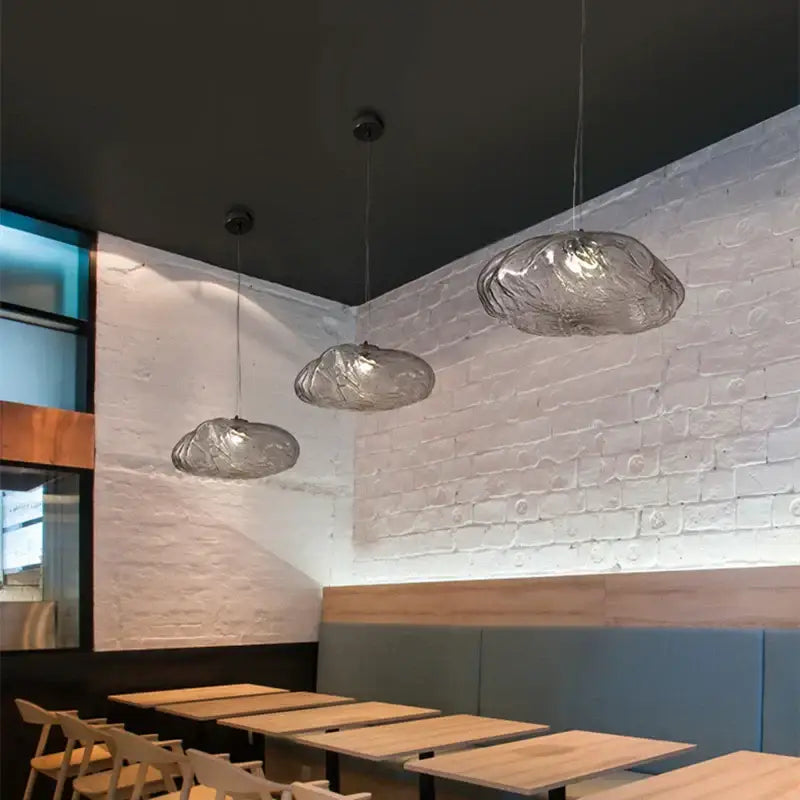 Bronze Glass Cloud Chandelier