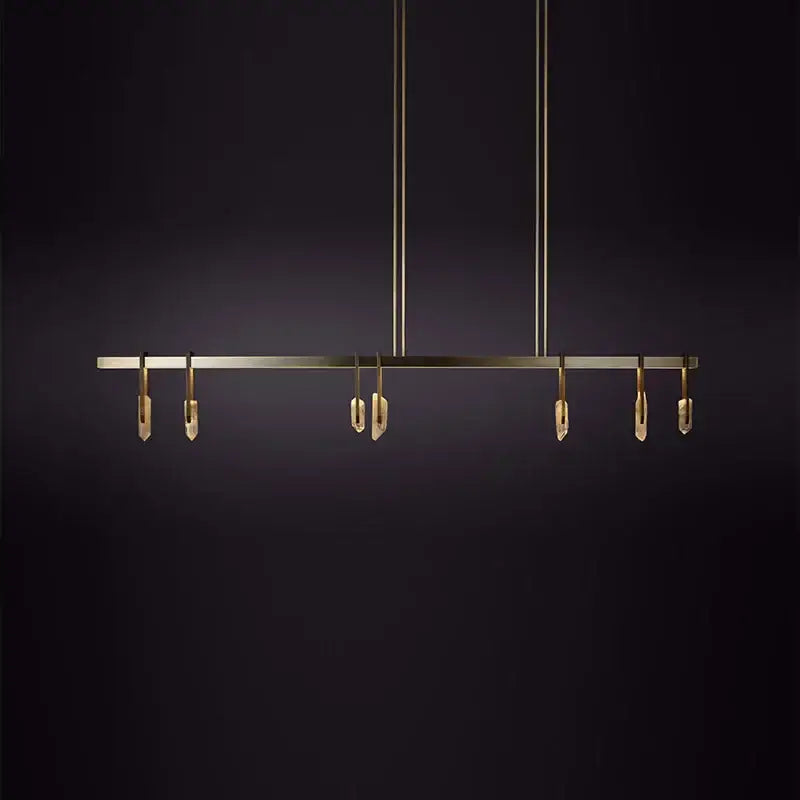 Bronze Crystal Hanging Lamp