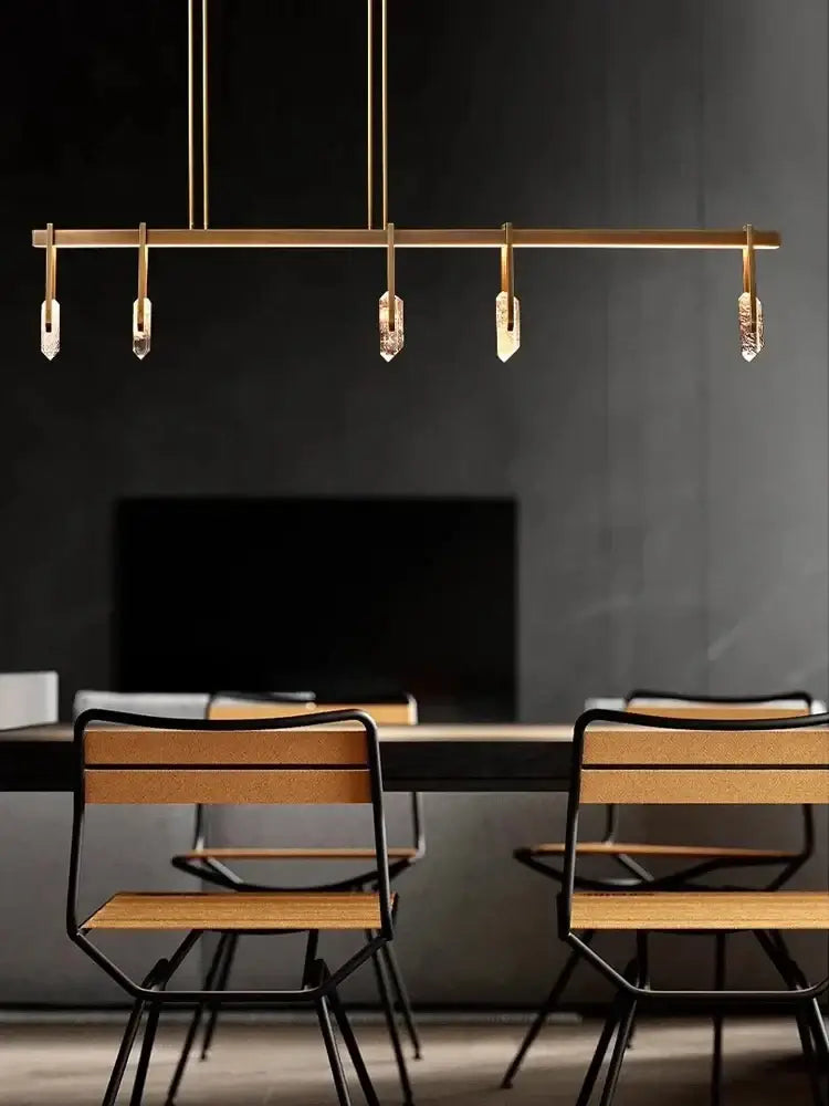 Bronze Crystal Hanging Lamp