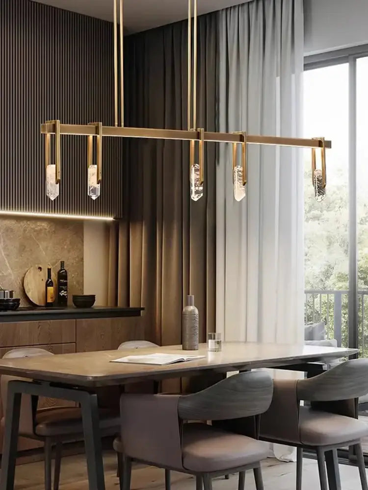 Bronze Crystal Hanging Lamp