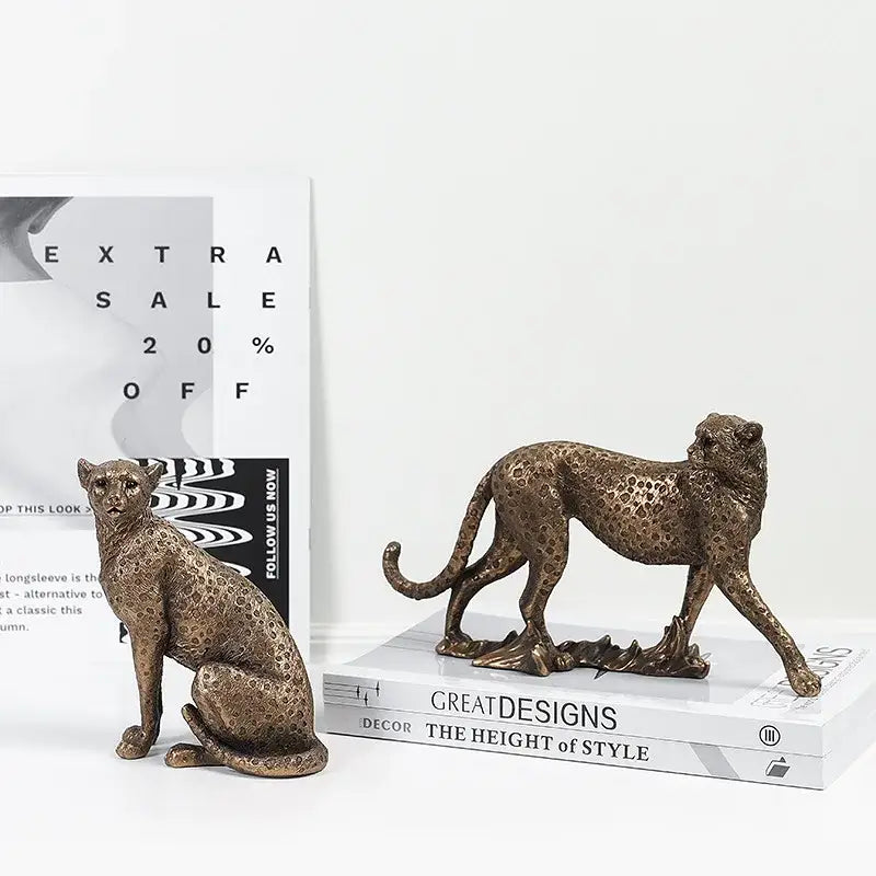 Gold Leopard Decor Figurine