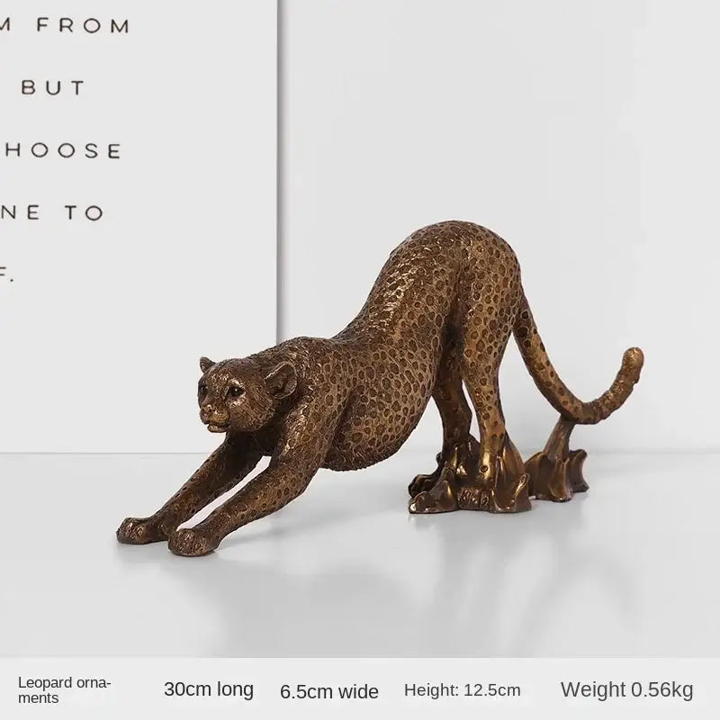Gold Leopard Decor Figurine