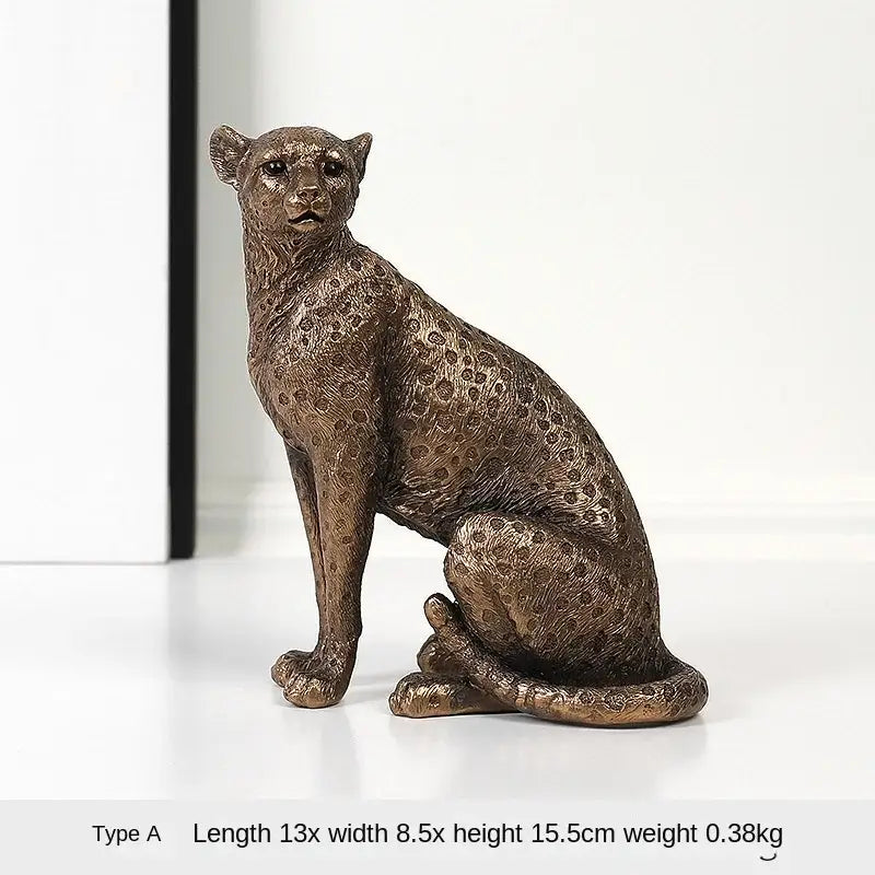 Gold Leopard Decor Figurine