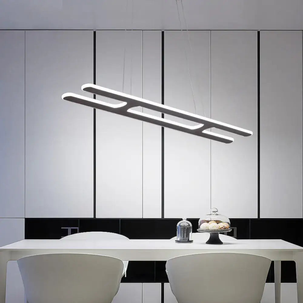 Black Rectangular Pendant Light