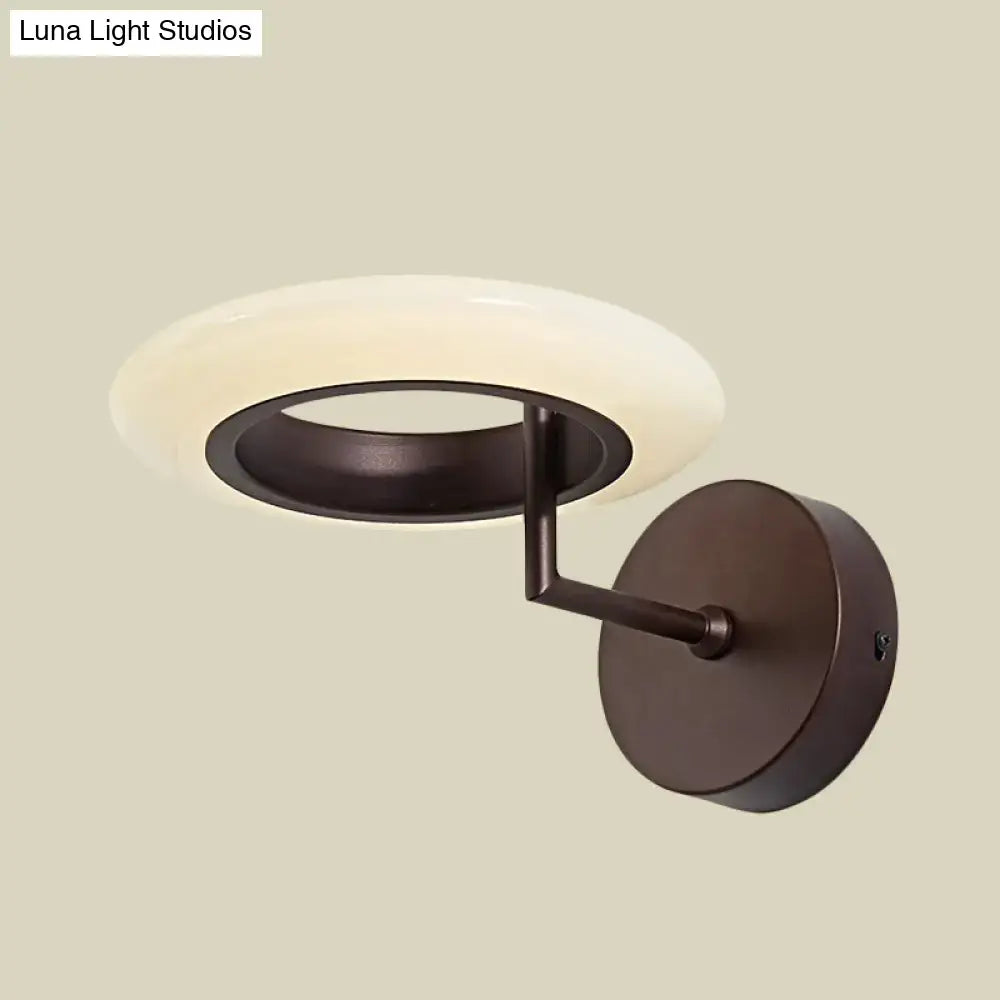 Bronze Round LED Wall Lamp