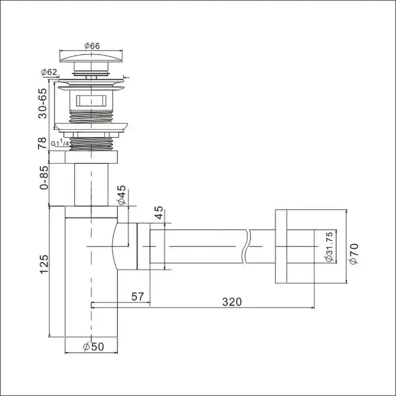 Bronze Round Siphon Drain