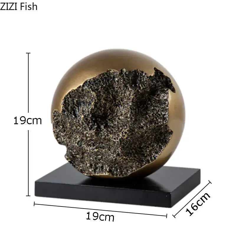 Bronze Sphere Desk Sculpture
