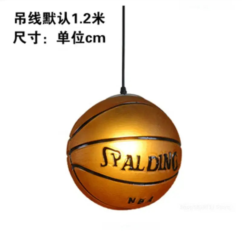 Brown Basketball Pendant Light