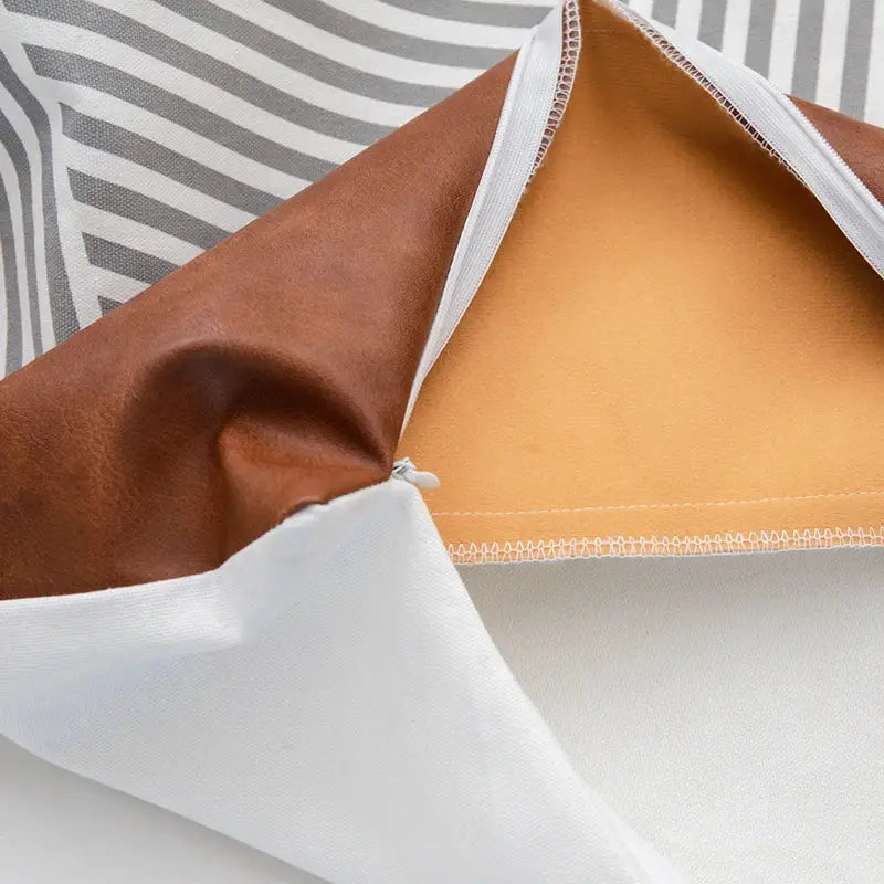Brown Geometric Pillow Cover