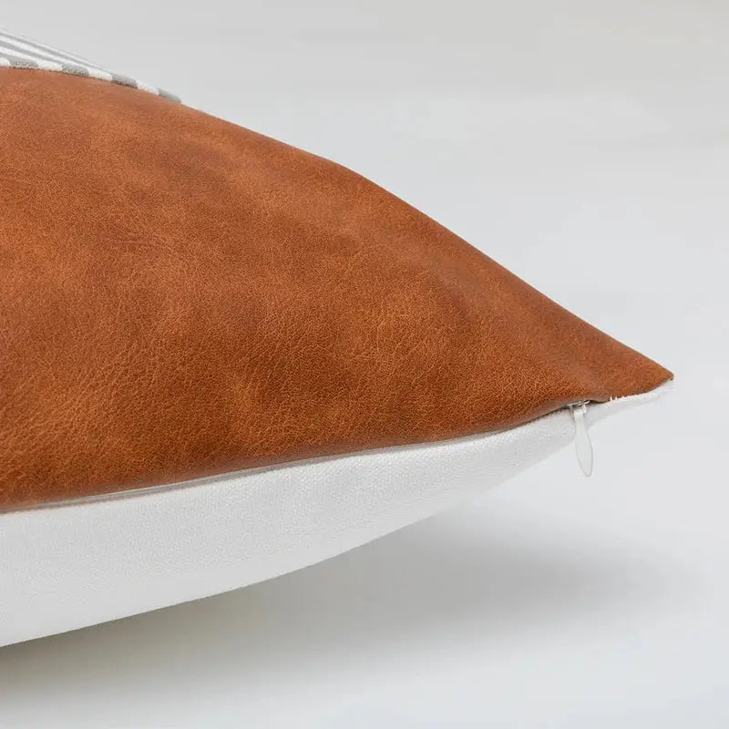 Brown Geometric Pillow Cover