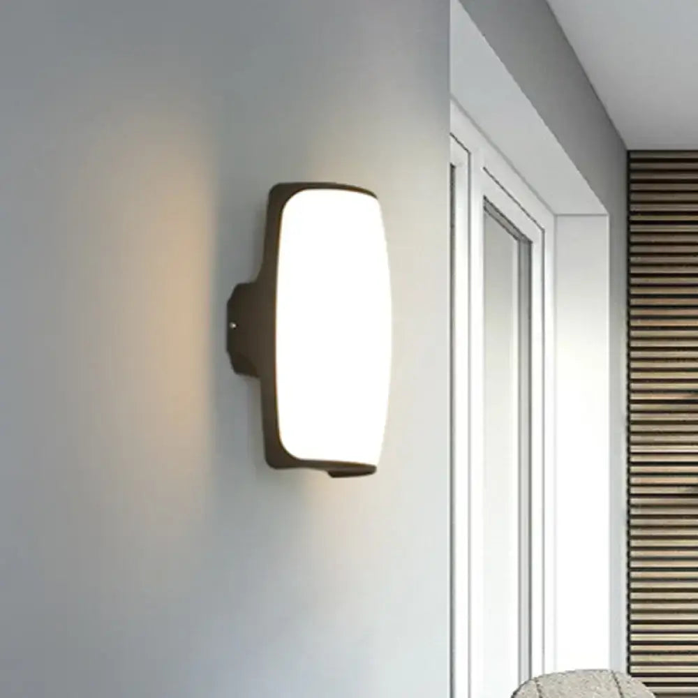 Brown Rectangular LED Wall Light