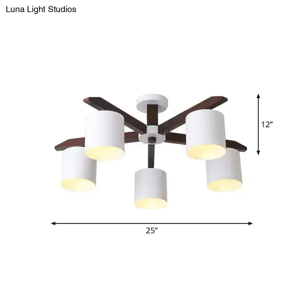White Brown Ceiling Chandelier