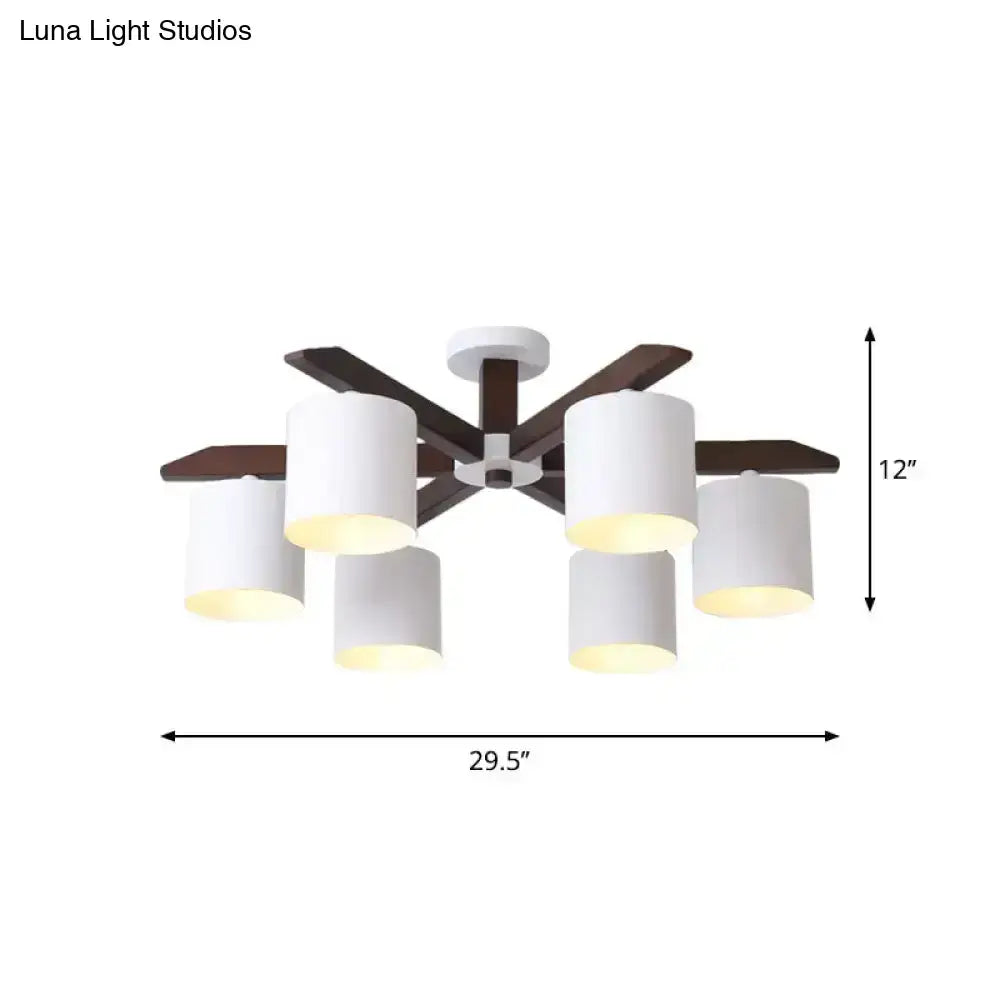 White Brown Ceiling Chandelier