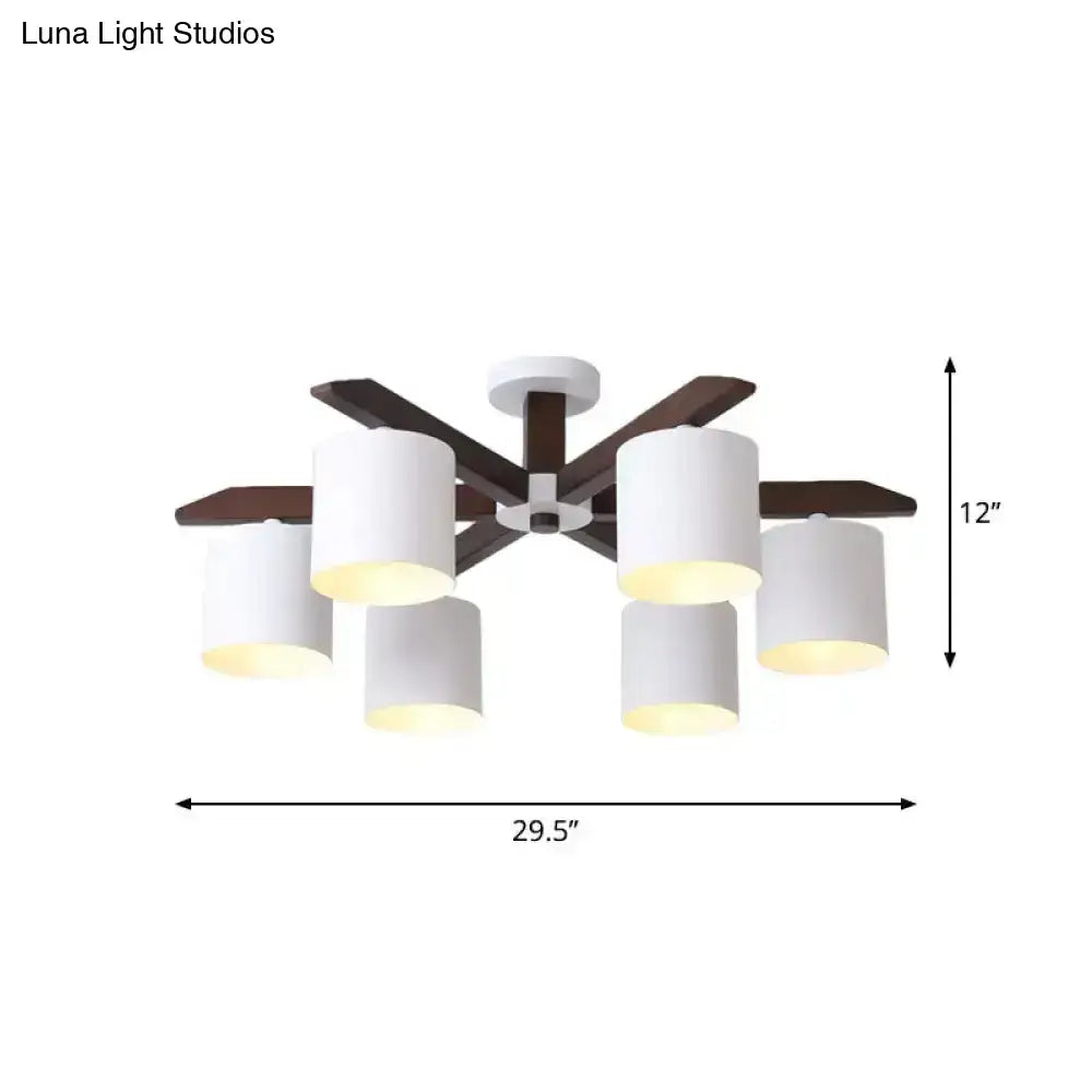 White Brown Ceiling Chandelier