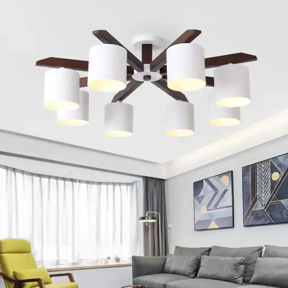 White Brown Ceiling Chandelier