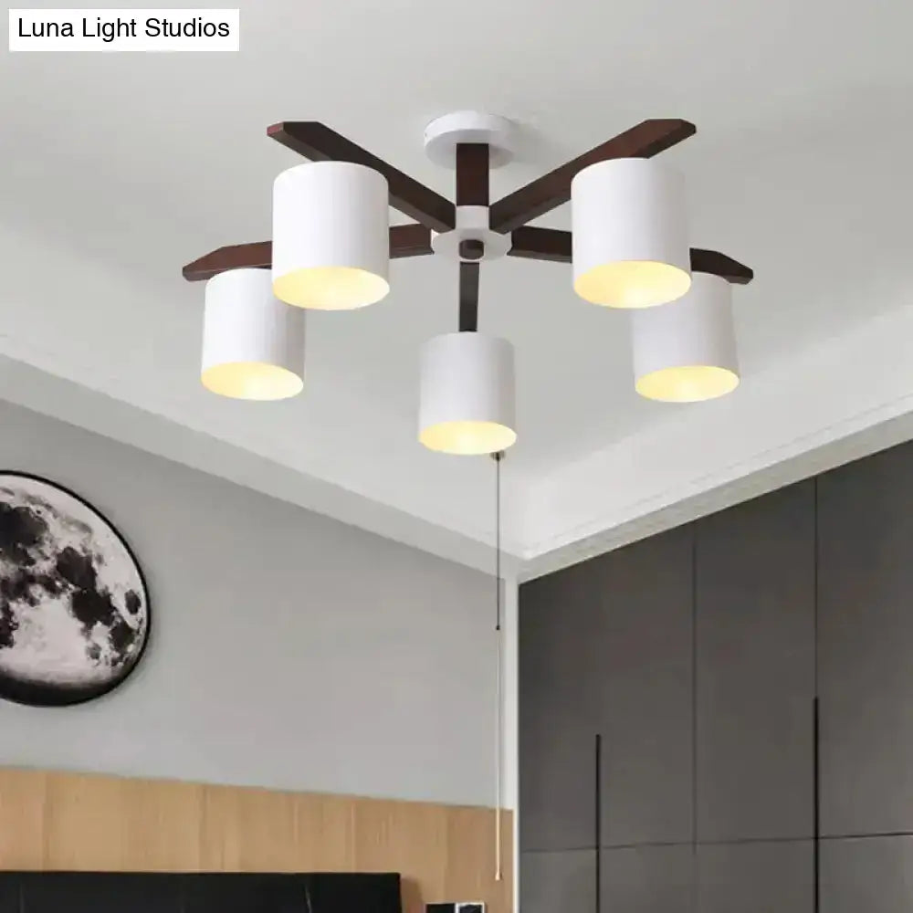 White Brown Ceiling Chandelier